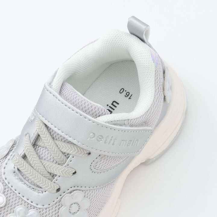 Flower Sneakers,Silver, medium image number 2