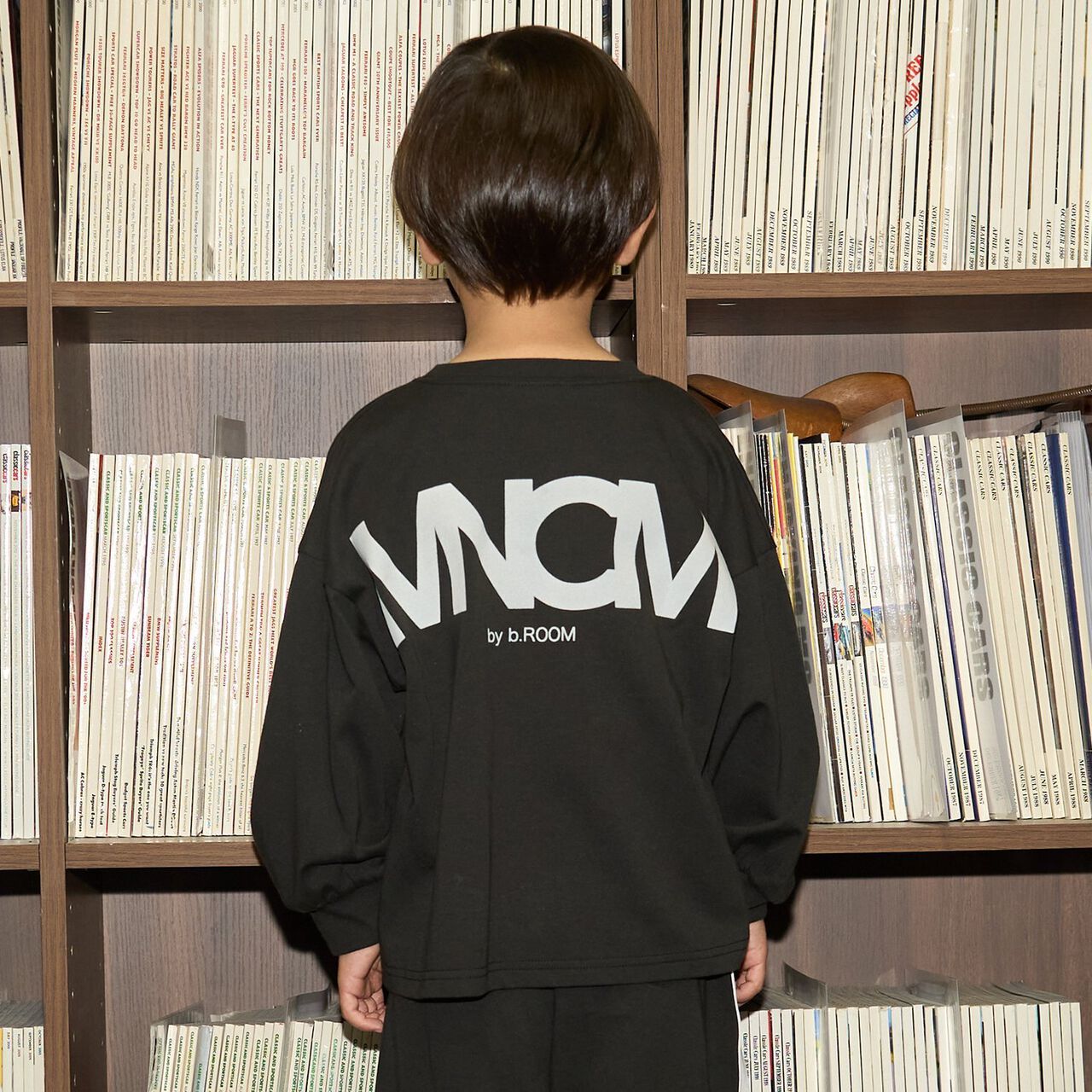 [MNCM] [Coordinatable Setup] Comfortable Jersey Fabric Pocket Big T-Shirt,Black, large image number 32