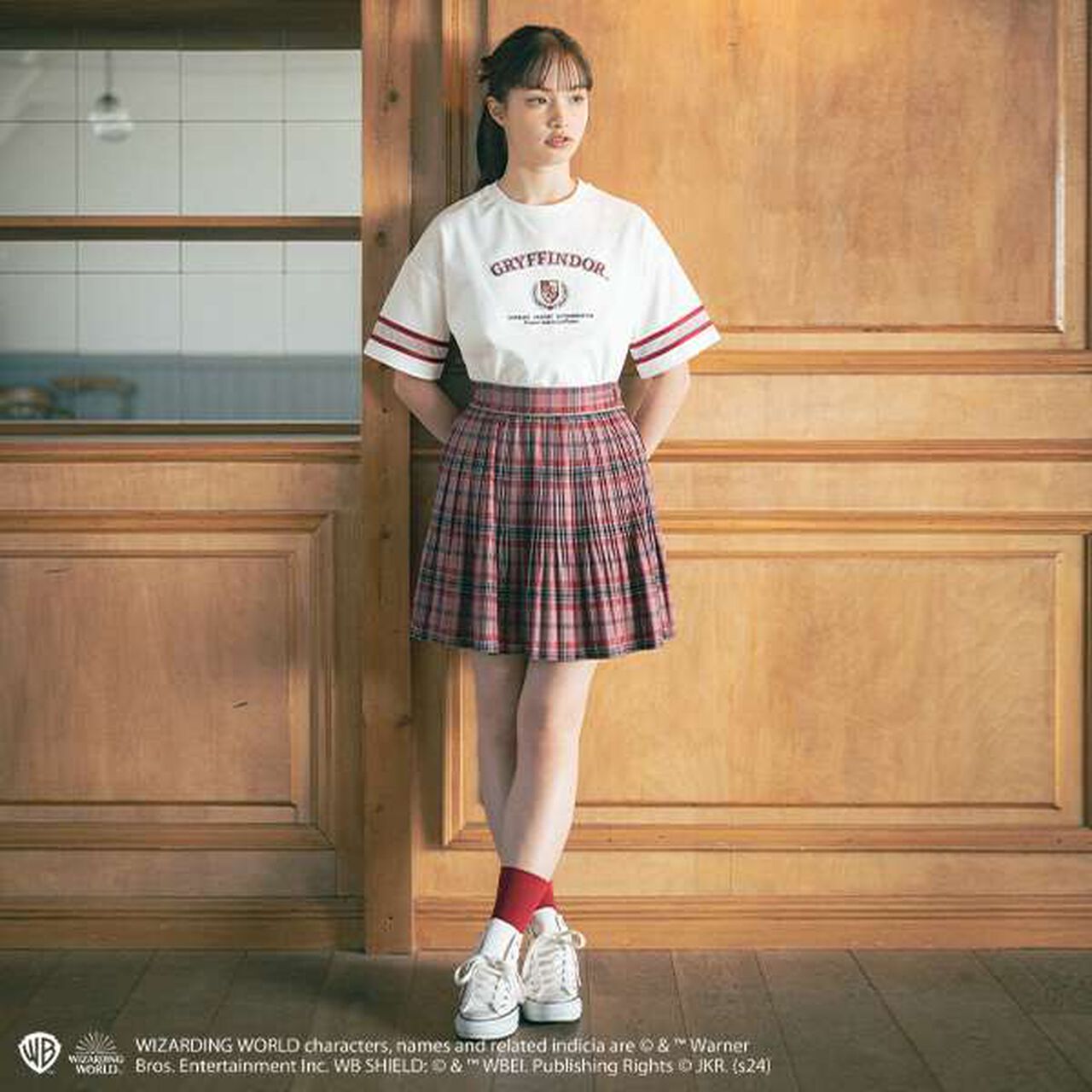 [Harry Potter] Pleated Skirt-Pants,Red, large image number 13