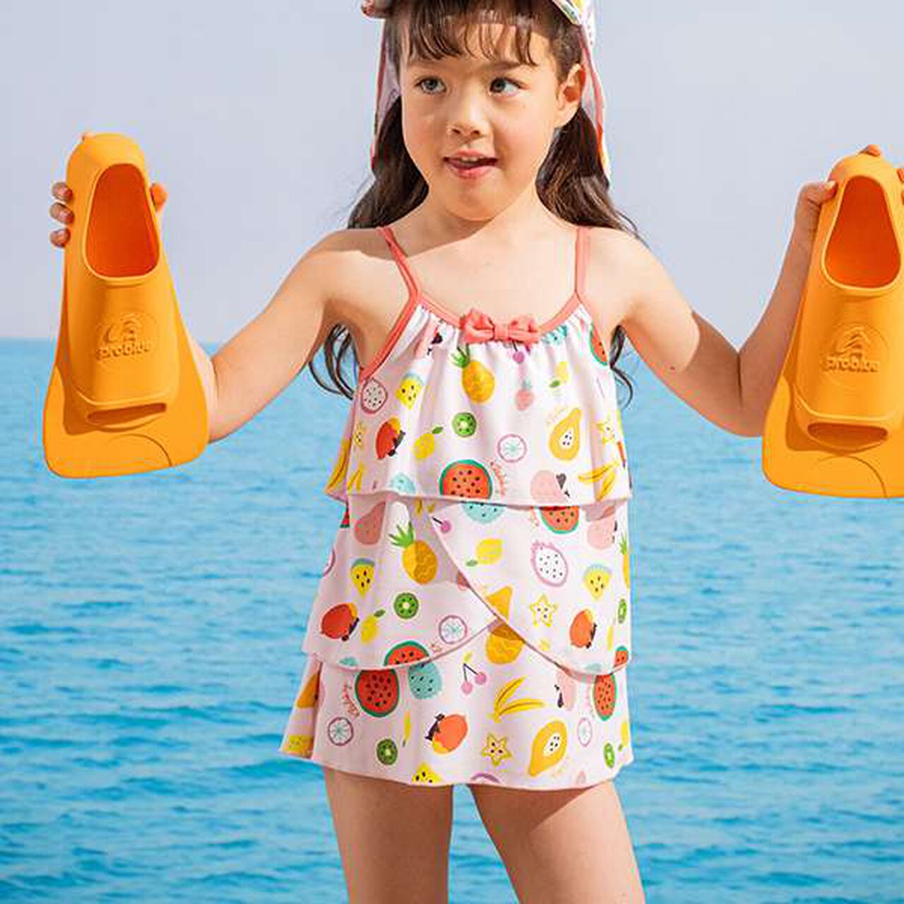 [SWIM] Fruit Pattern One-Piece Swimwear,Pink, large image number 0