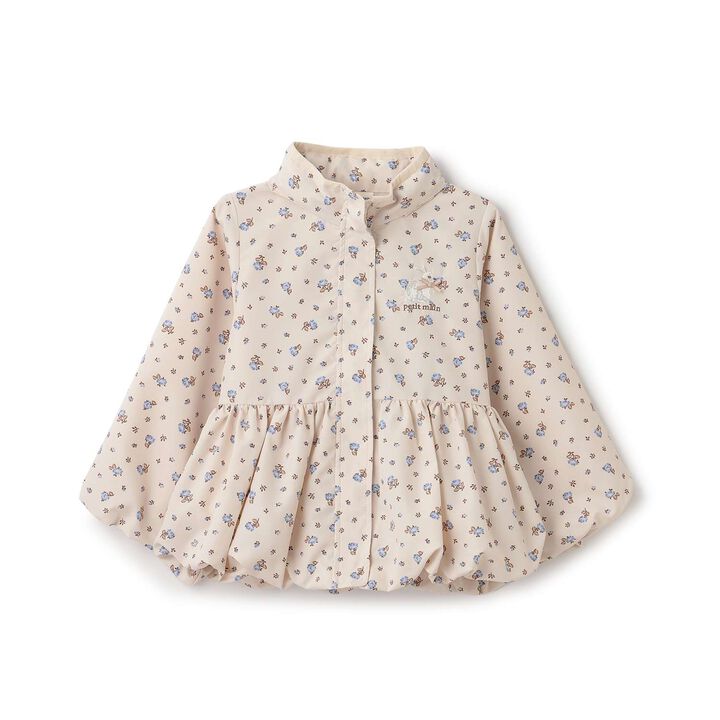 [Light & Fluffy/Water-Repellent] Peplum Windbreaker,Mocha tea, medium image number 4