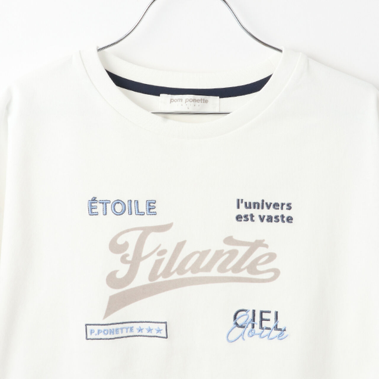 Mesh Short-Sleeve Logo Parka T-Shirt Set,Off white, large image number 16