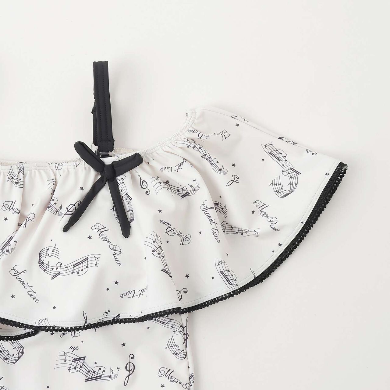 [SWIM] [UV Protection] Musical Note Frill Swimwear (2WAY),Ivory, large image number 4