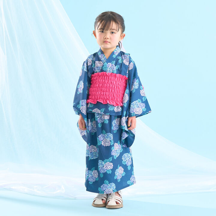 [Easy Wear♪] [Cool Touch] 4-Way Separate Yukata with Obi (OHANA) [Kids Girls],Coral red, medium image number 26