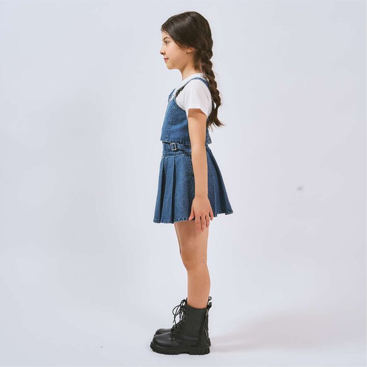 [Ready-to-Wear] Denim Bustier & Pleated Skirt Outfit Set,Blue, medium image number 4