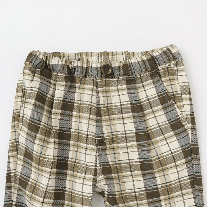 Link Yarn-Dyed Checkered Long Pants,Brown, medium image number 2