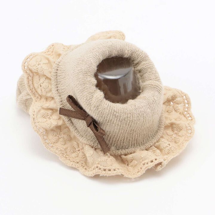 Folded Frill Cup Socks,Light pink, medium image number 2