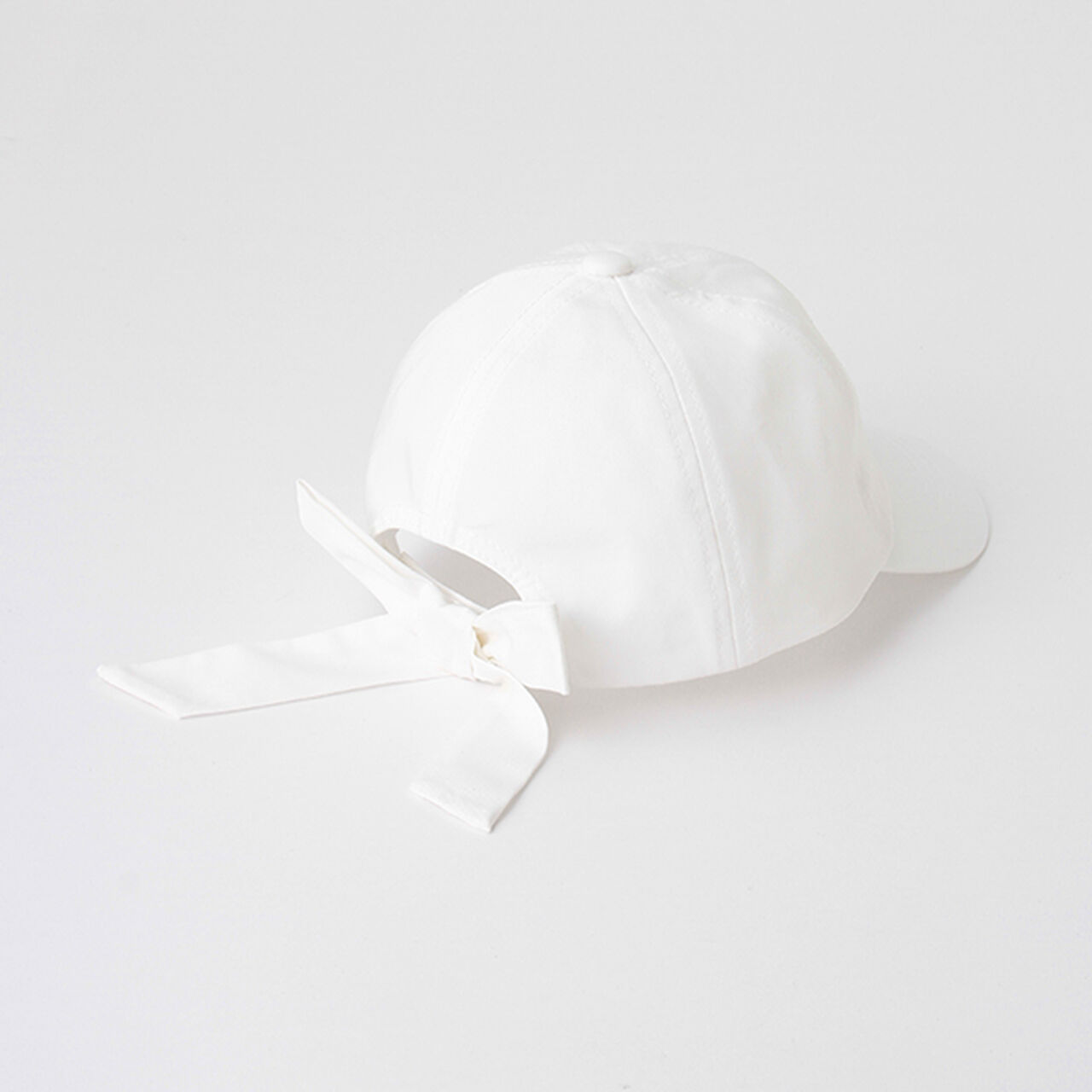 [Link] Back Ribbon Cap (Kids Size),Pearl white, large image number 1