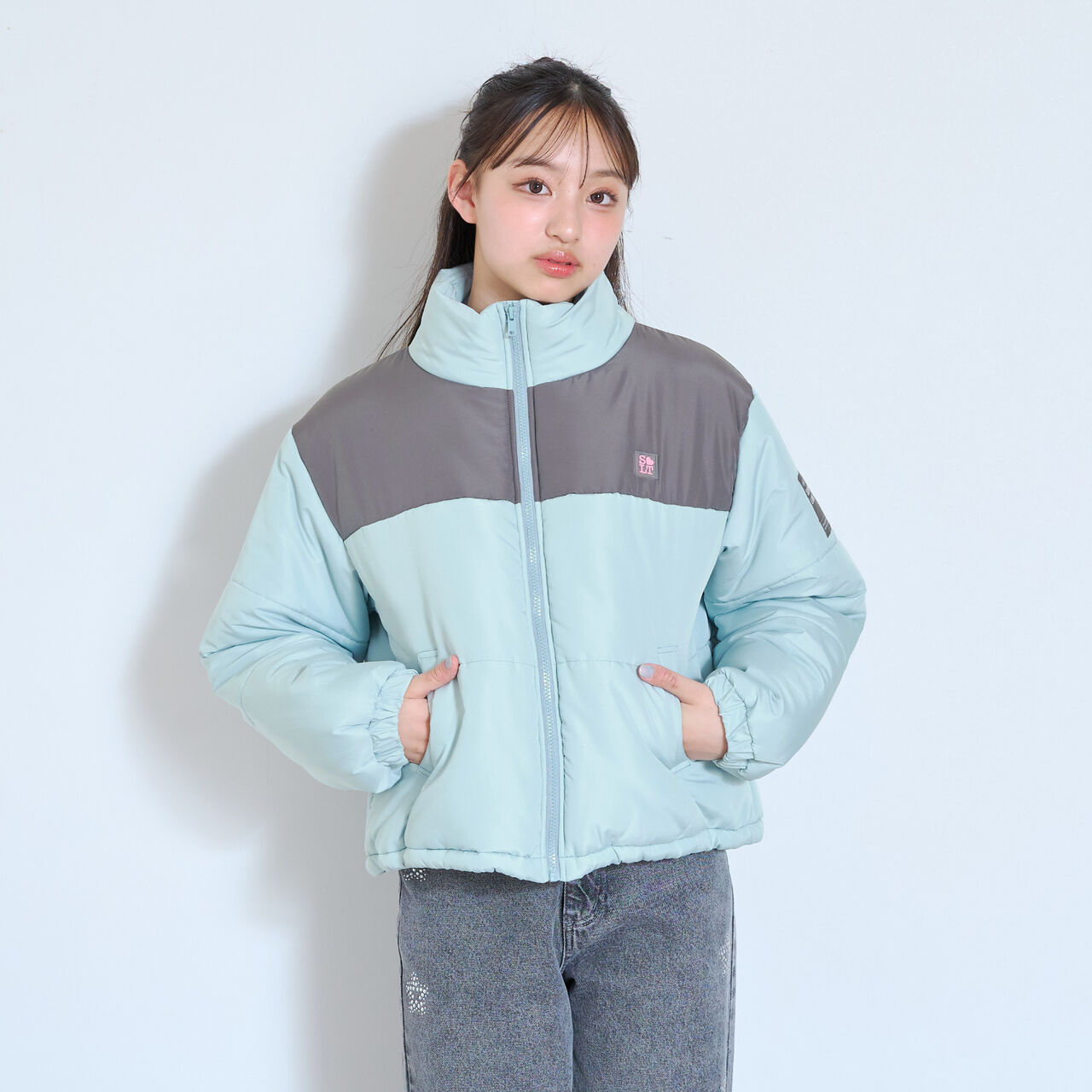 [7days] Padded Short Bomber Jacket,Pink, large image number 1