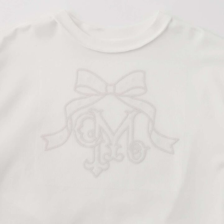 Ribbon Logo Appliqu&eacute; Long-Sleeve T-Shirt,Blue, medium image number 8