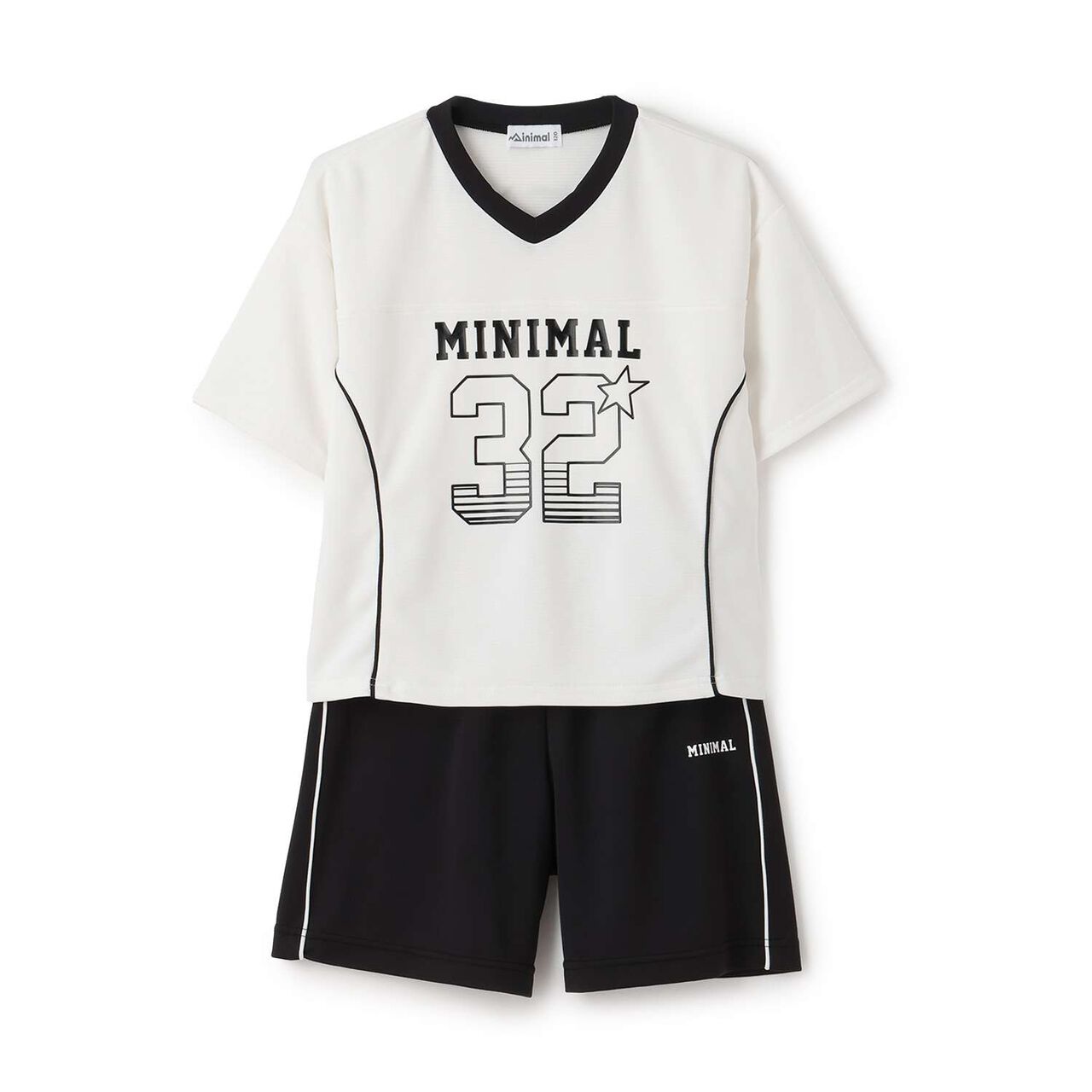 Sleek Plus Quick-Dry Mesh Sports Outfit Set,Off white, large image number 7