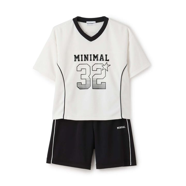 Sleek Plus Quick-Dry Mesh Sports Outfit Set,Off white, medium image number 7