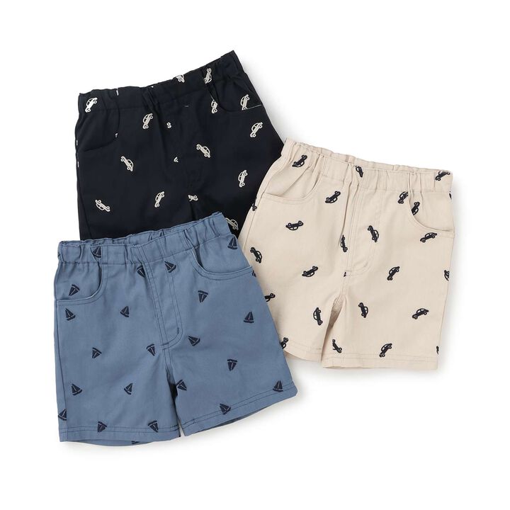 Embroidered Pattern Half Pants,Pearl white, medium image number 10