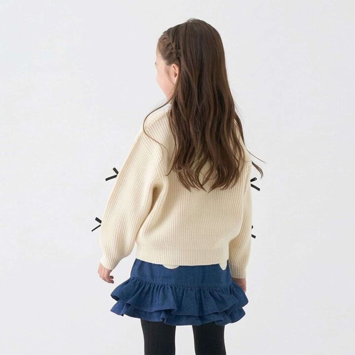 [Soft Knit] [Machine Washable] Ribbon Sweater,Ivory, medium image number 2