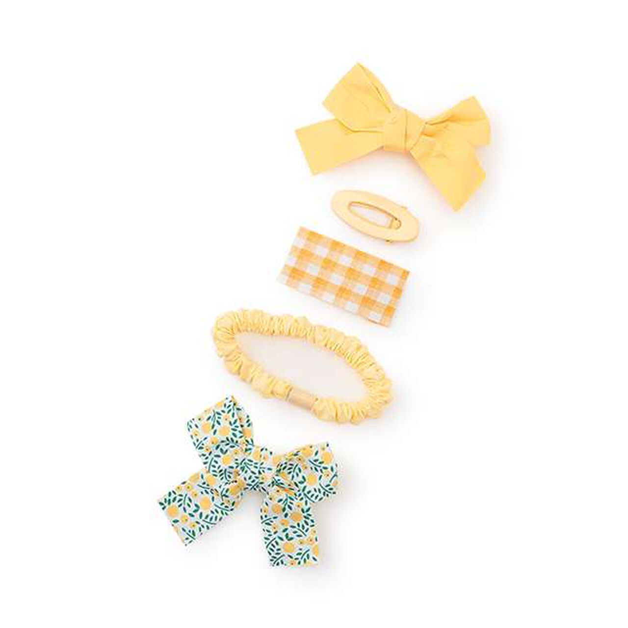 Ribbon Hairpin Set [L],Yellow, large image number 0