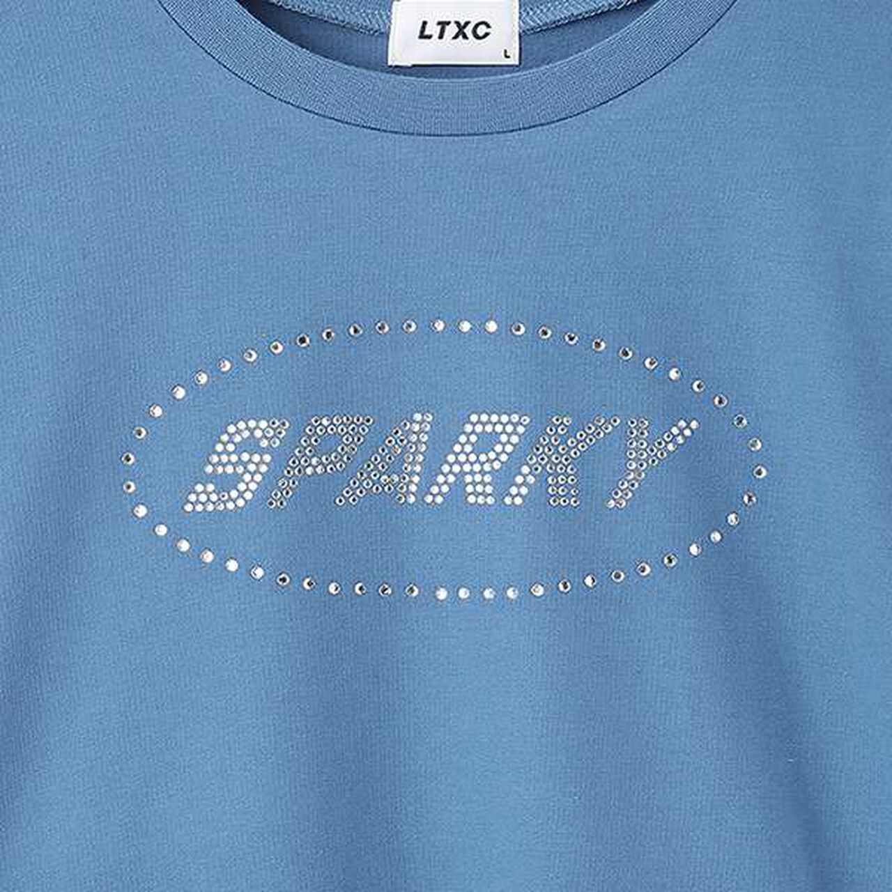 Quick-Dry Rhinestone T-Shirt,Off white, large image number 3