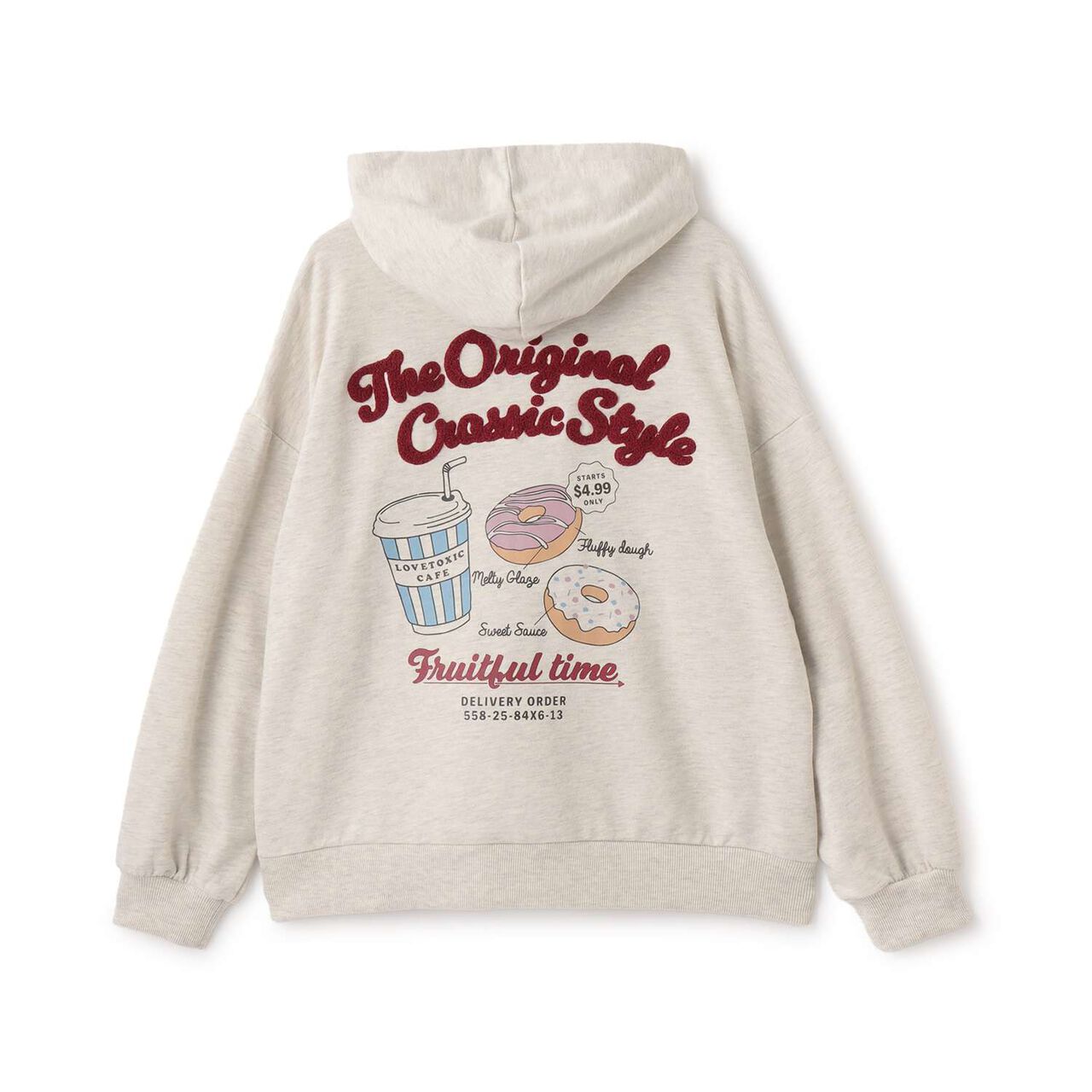 Back Sagara Loose Parka,Smoke white, large image number 3