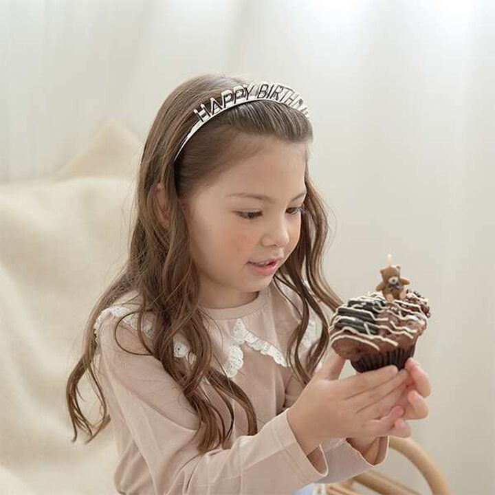 Happy Birthday Headband,Silver, medium image number 0