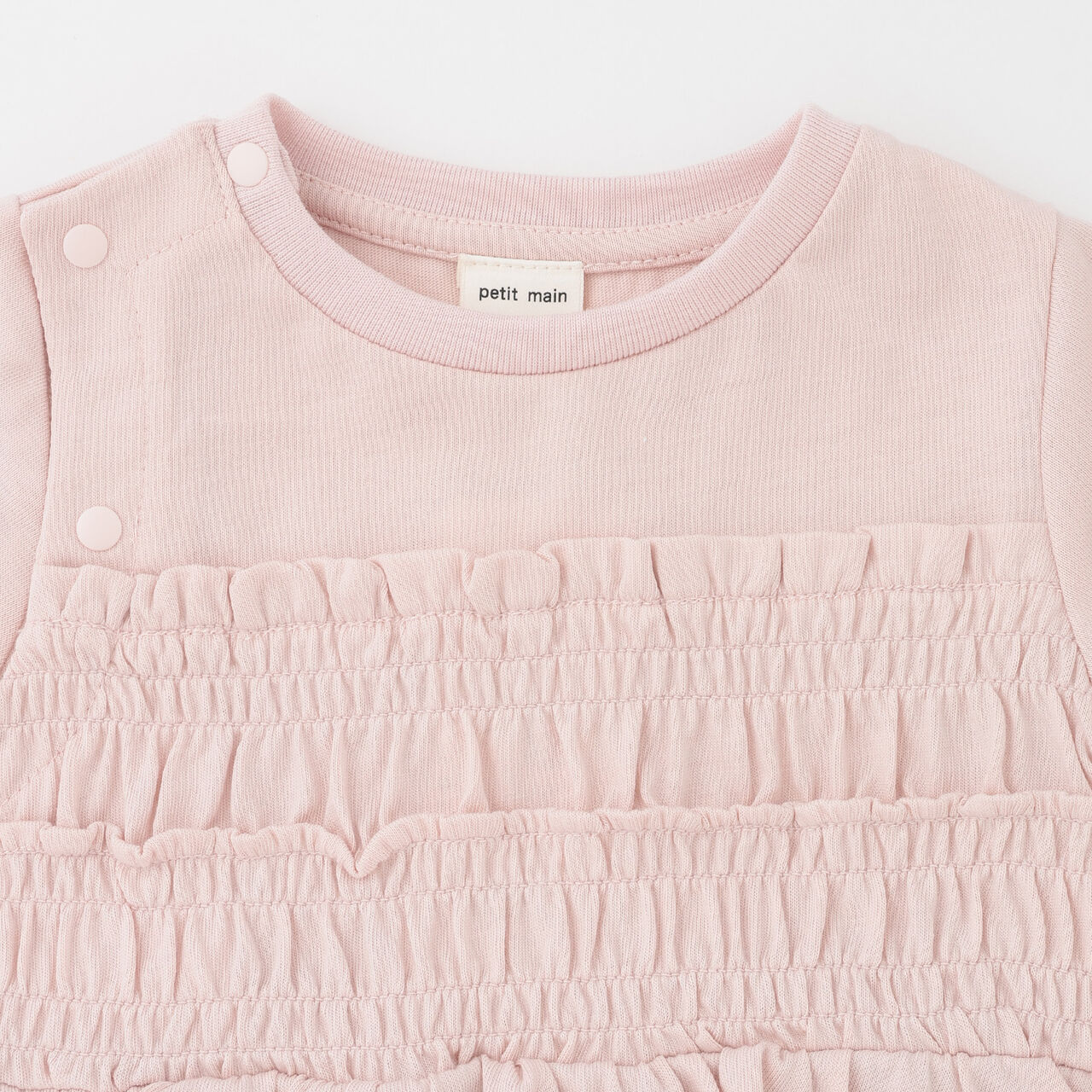 [Link] Shirred Frill Coverall,Pearl white, large image number 2