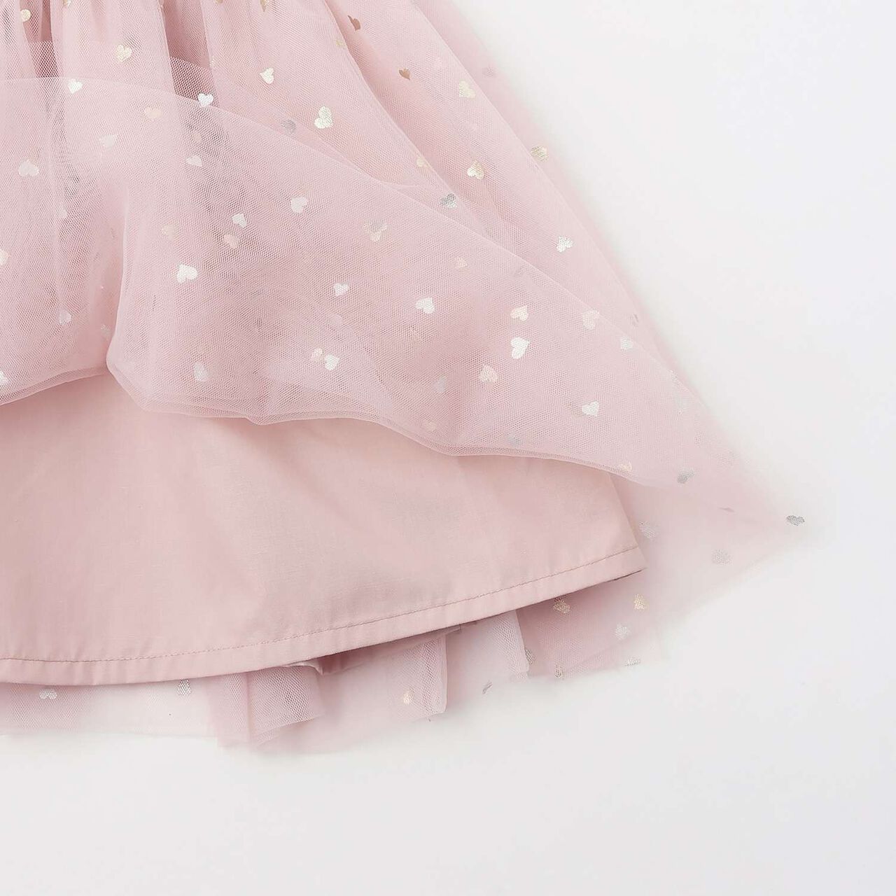Heart Tulle One-Piece Dress,Pink, large image number 6