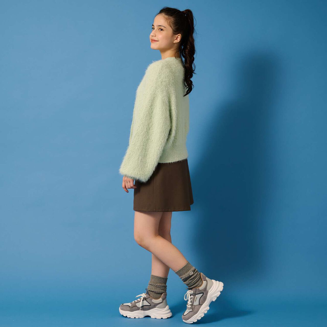 [AMI] Shaggy Knit Cardigan & Long Sleeve T-Shirt Set,Ivory, large image number 14