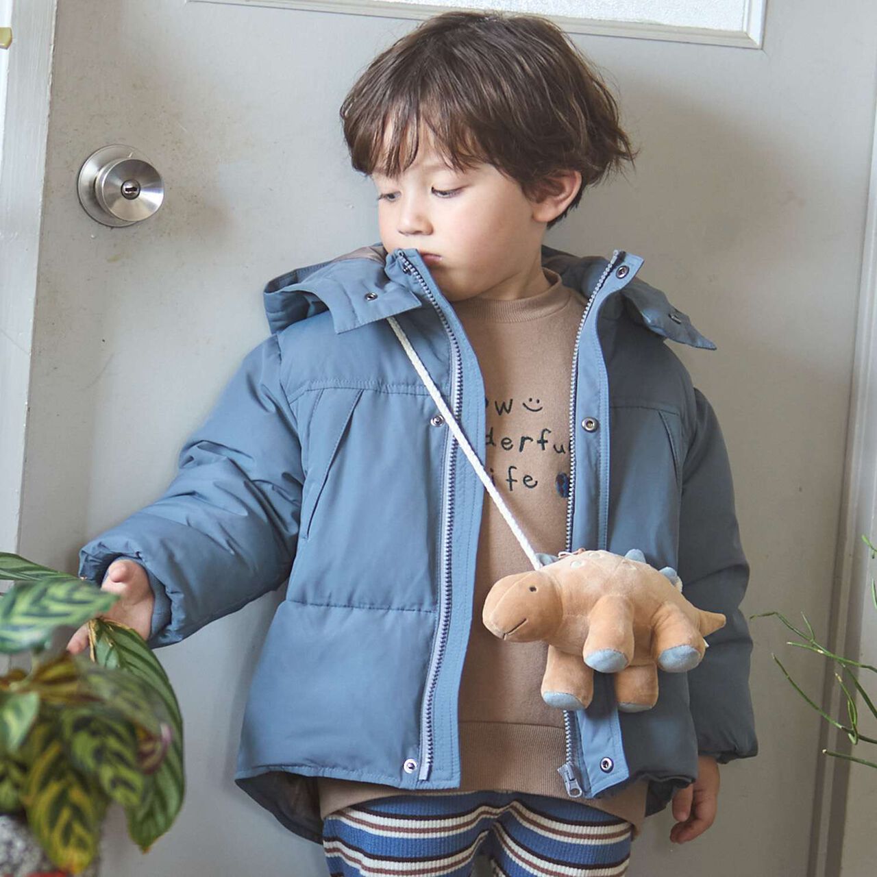 Dinosaur Small Shoulder Bag,Light orange, large image number 7