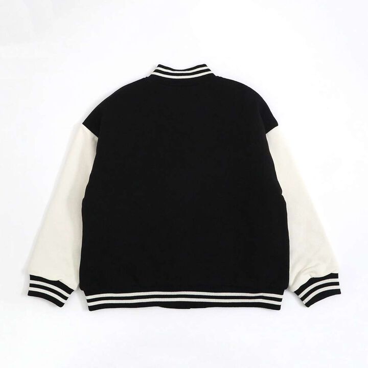 Troislapins Rabbit Patch Varsity Jacket (140-160),Beige, medium image number 3