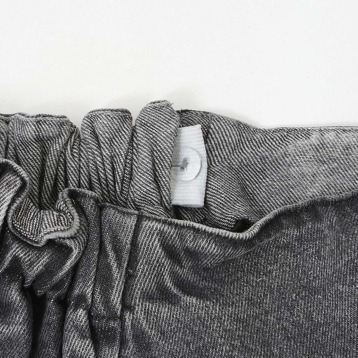 [Lace-Up Denim Skirt with Inner Pants],Blue, medium image number 9