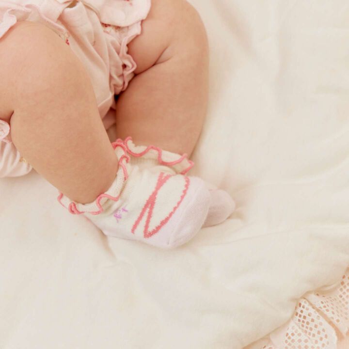 Shoe Pattern Newborn Socks,Pink, medium image number 7