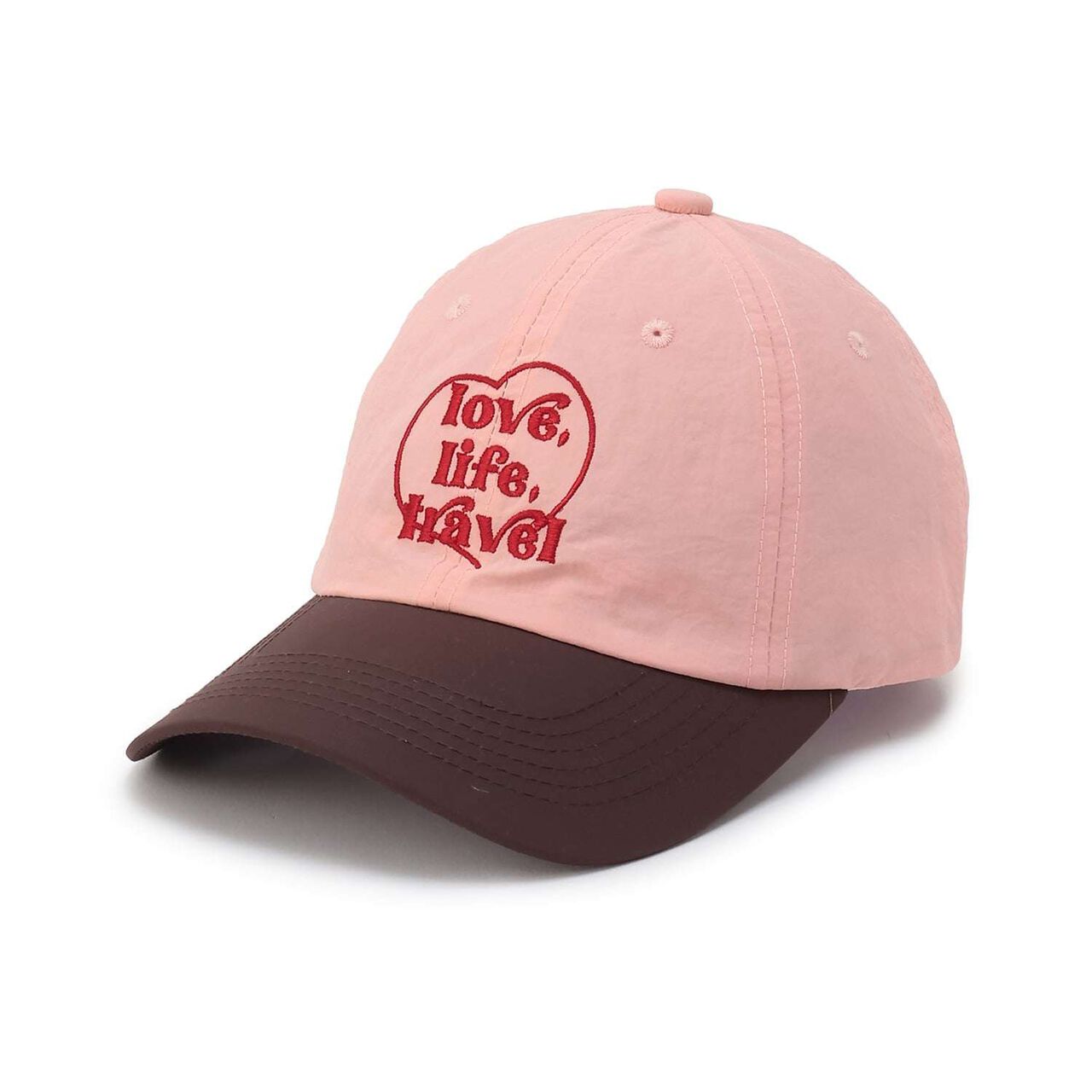 Heart Logo Embroidery Cap,Cream, large image number 3