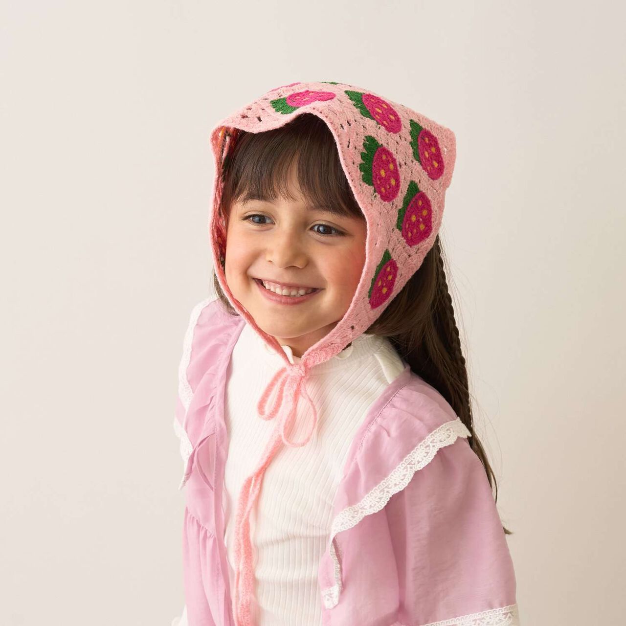 Assorted Black Crochet Babushka,Pink, large image number 14