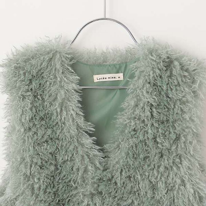 Fluffy and Soft Halloween Fur Vest,Mint, medium image number 6