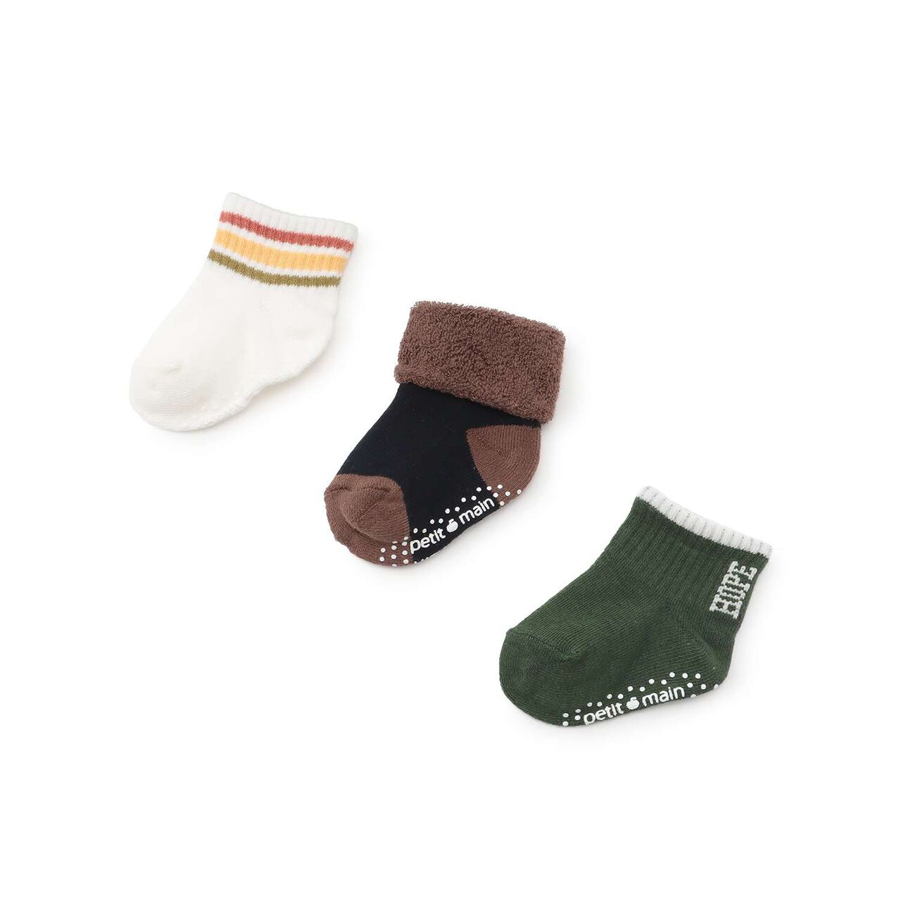Baby 3-Piece Socks,Green, large image number 0