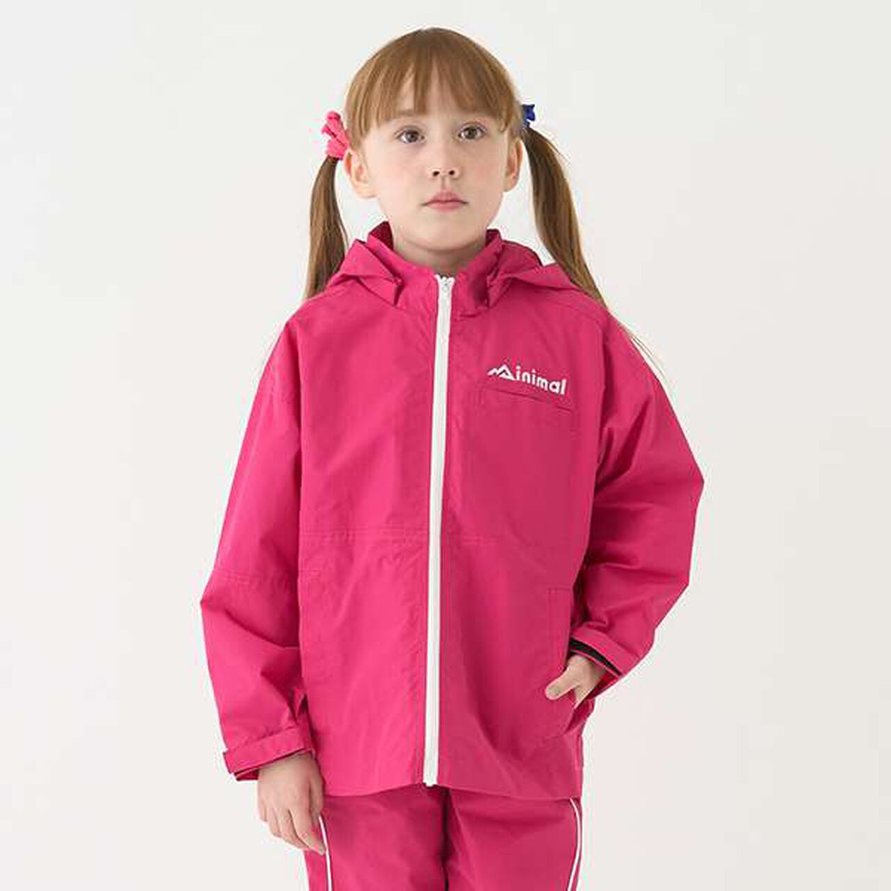 [Water-Repellent] Color-Block Mountain Parka,Magenta, large image number 0