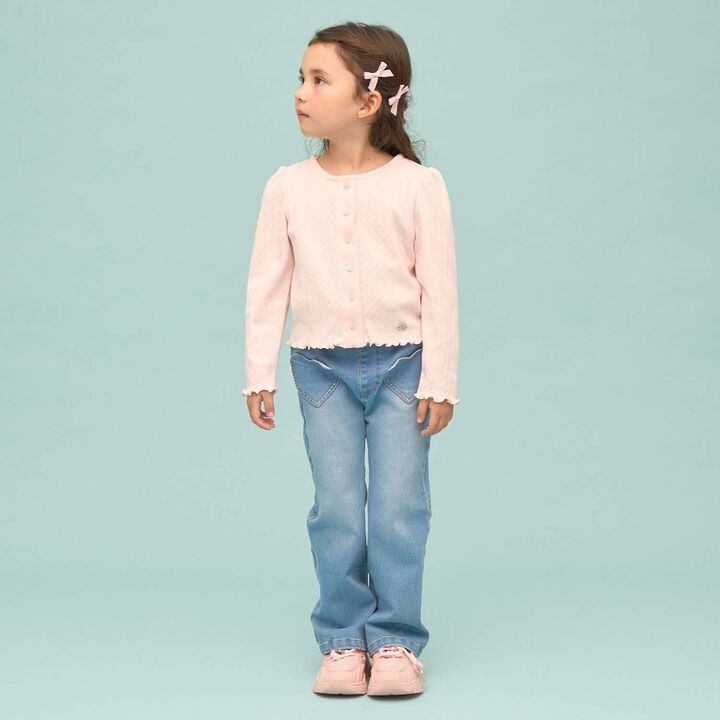 [UV Processing] Patterned Mesh Cardigan,Blue gray, medium image number 19