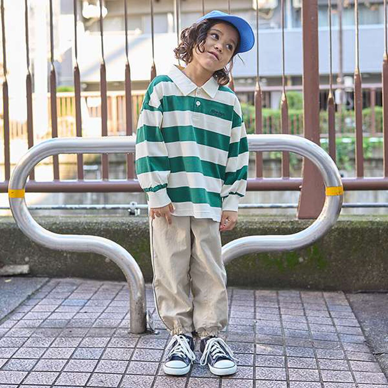 Oversized Silhouette Rugby Shirt,Moss green, large image number 2