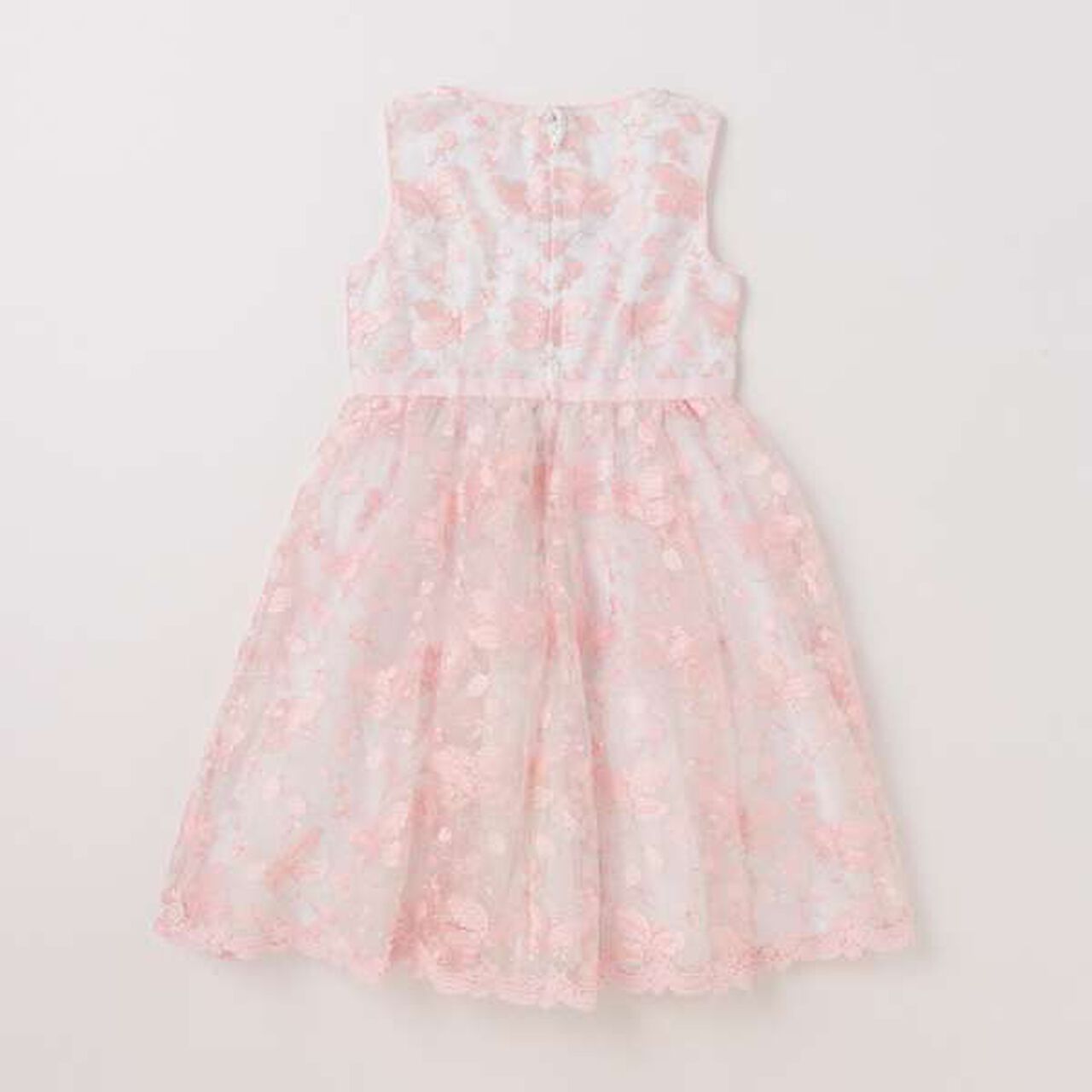 Floral Embroidery Lace One-Piece Dress,Light pink, large image number 1