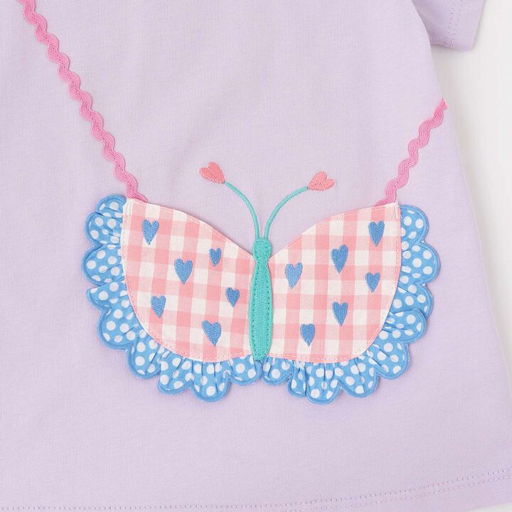 Butterfly Small Shoulder Bag T-Shirt,Lavender, medium image number 5