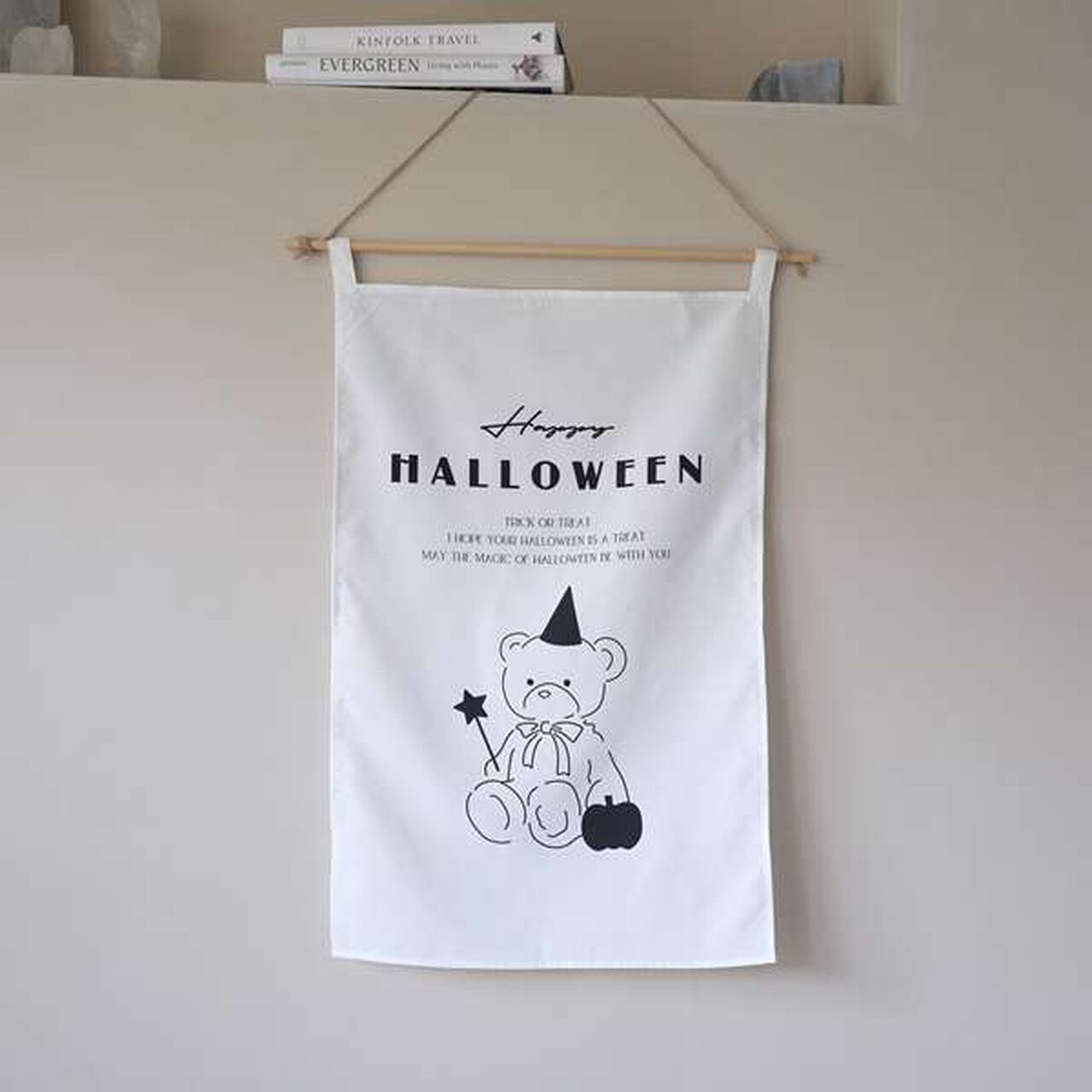 Halloween Fabric Poster,Off white, large image number 6