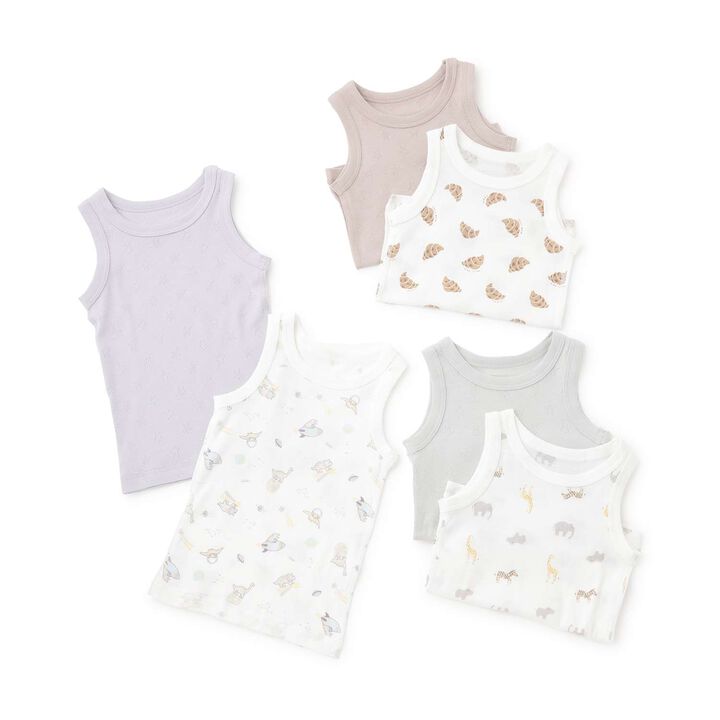 [Weak Acidity] Boys' Tank Undergarments 2P,Beige, medium image number 7