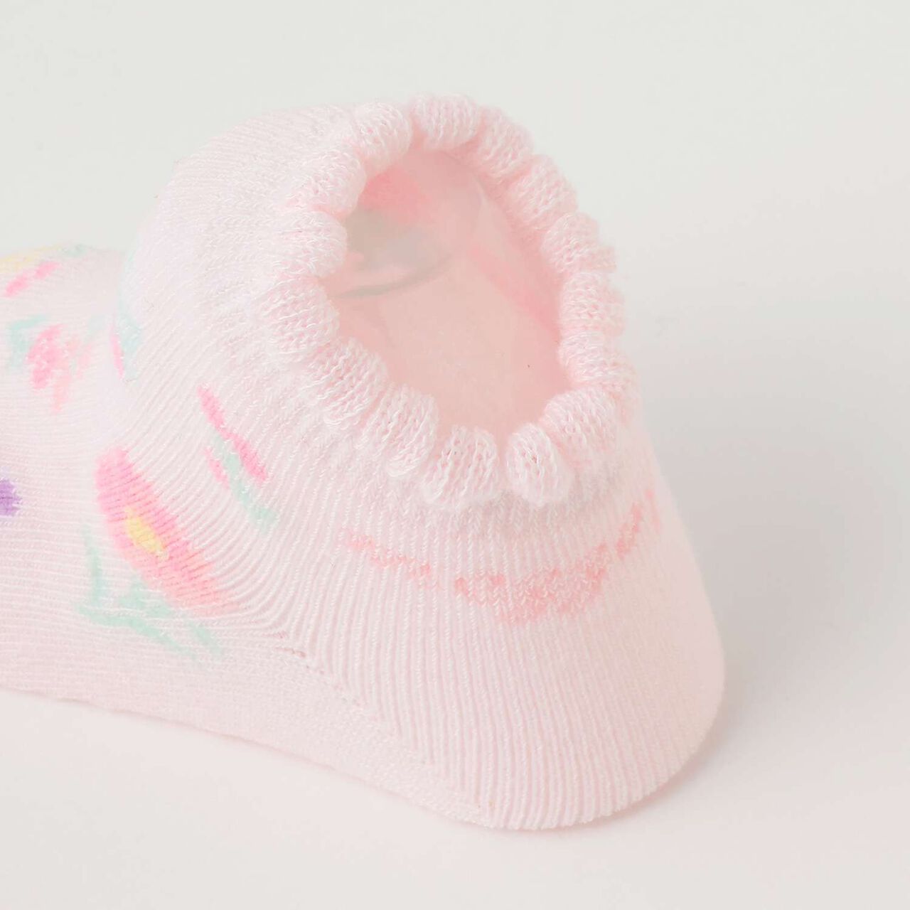 Flower Pattern Socks [Made in Japan],Light pink, large image number 2