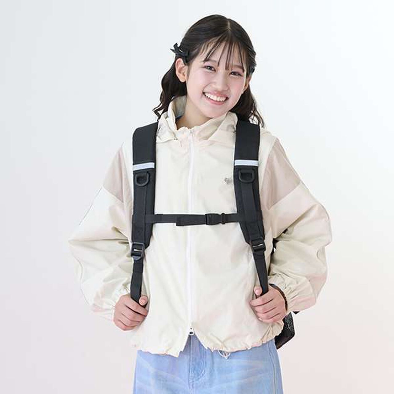 Round Pouch Backpack,Black, large image number 1