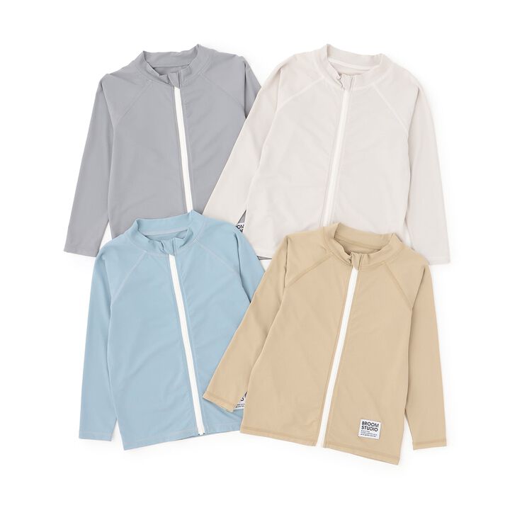 [SWIM] [UV] Full-Zip Mesh Rash Guard [Kids' Clothing] [Boys & Girls],Milky white, medium image number 10