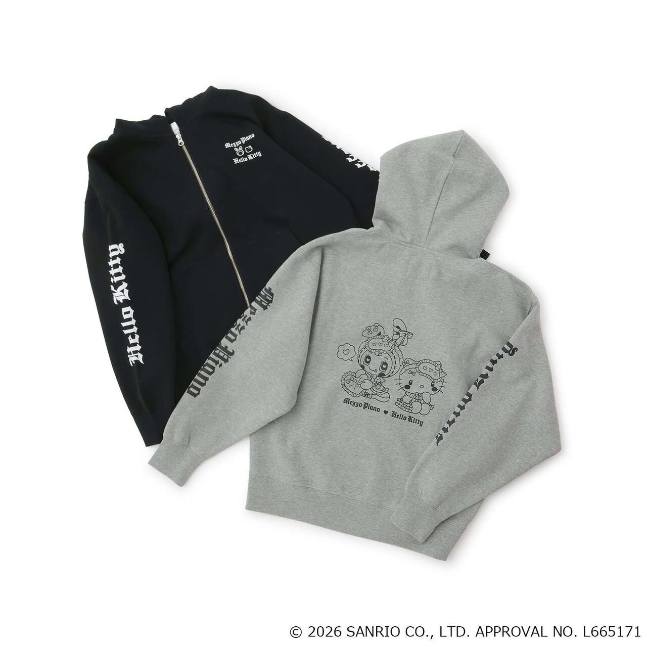 Hello Kitty x Berie-chan Zip Parka,Black, large image number 11