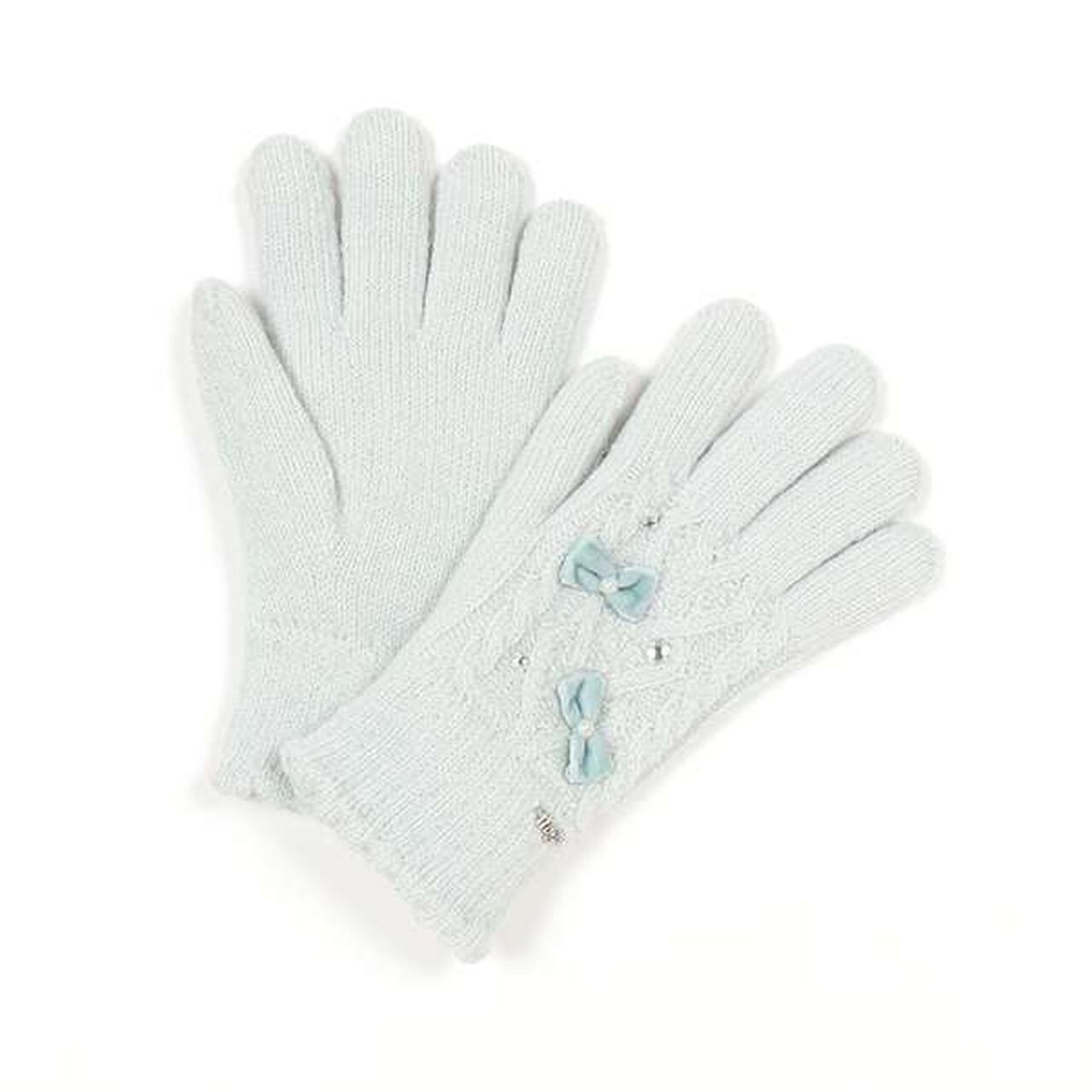 Reversible Fleece Ribbon Gloves,Light pink, large image number 8