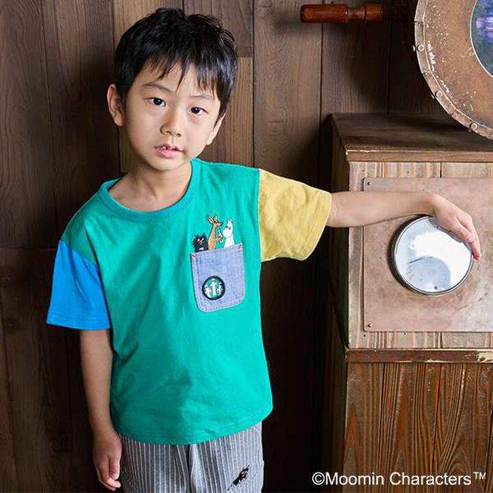 MOOMIN/Chest Pocket Short Sleeve T-Shirt,Green, medium image number 0