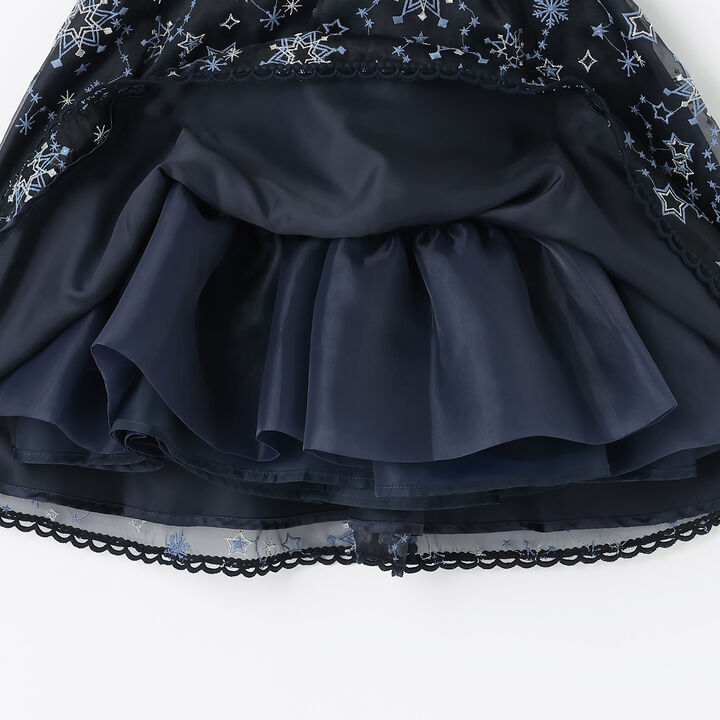 Sparkling Star Embroidery Dress,Navy, medium image number 5