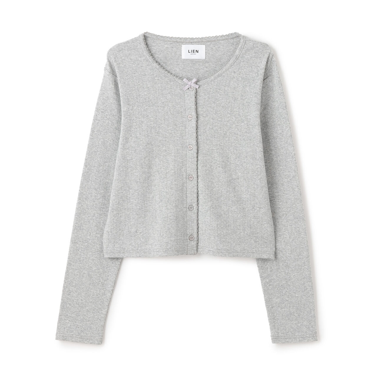 [Parent-Child Matching] UV Knit Cut Cardigan,Top gray, large image number 0