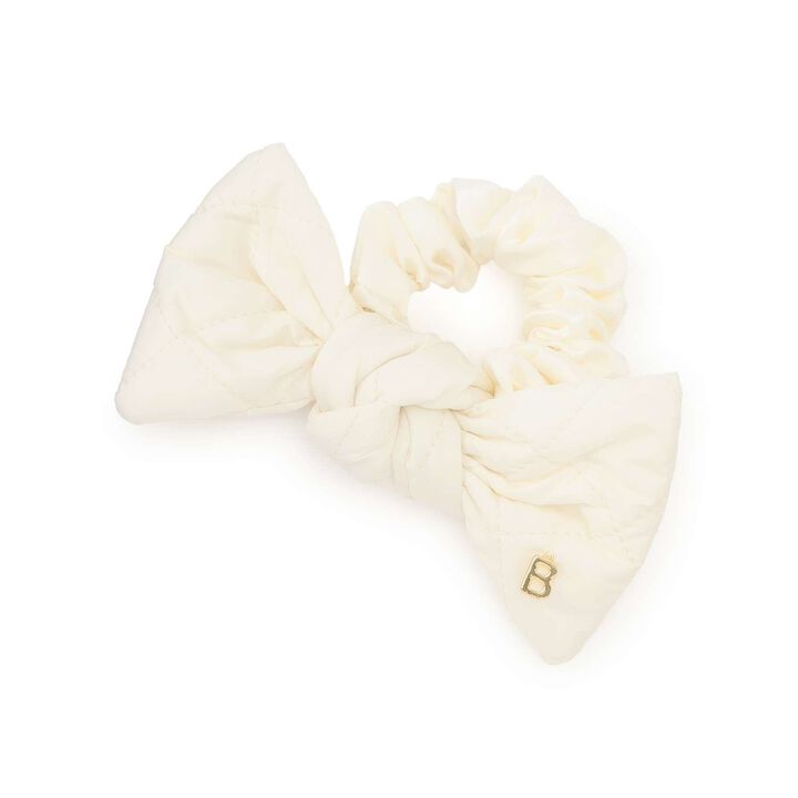 Ribbon Ponytail Holder,Off white, medium image number 0