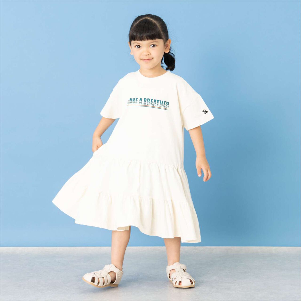 Tiered Tunic One-Piece Dress,Ivory, large image number 1